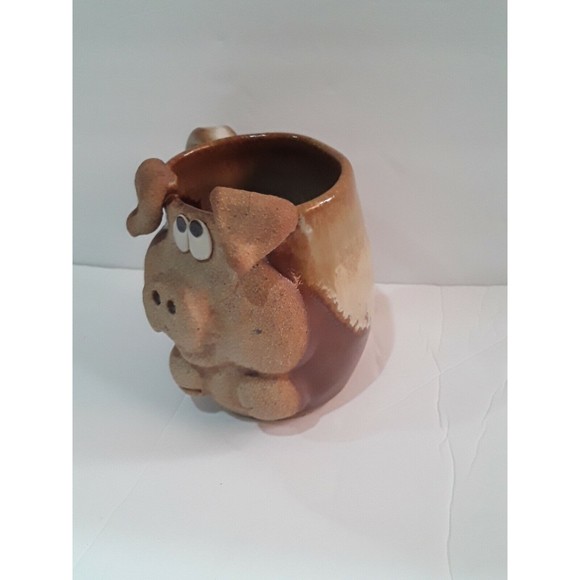 Handmade Art Pottery Mug, Pig Mug,. Handmade - Picture 2 of 8